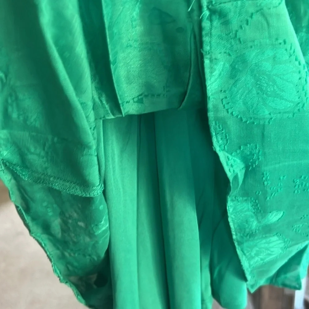 Wild Fable Women's Sleeveless Tiered Fit & Flare Dress Emerald Green Large NWT - Picture 7 of 13